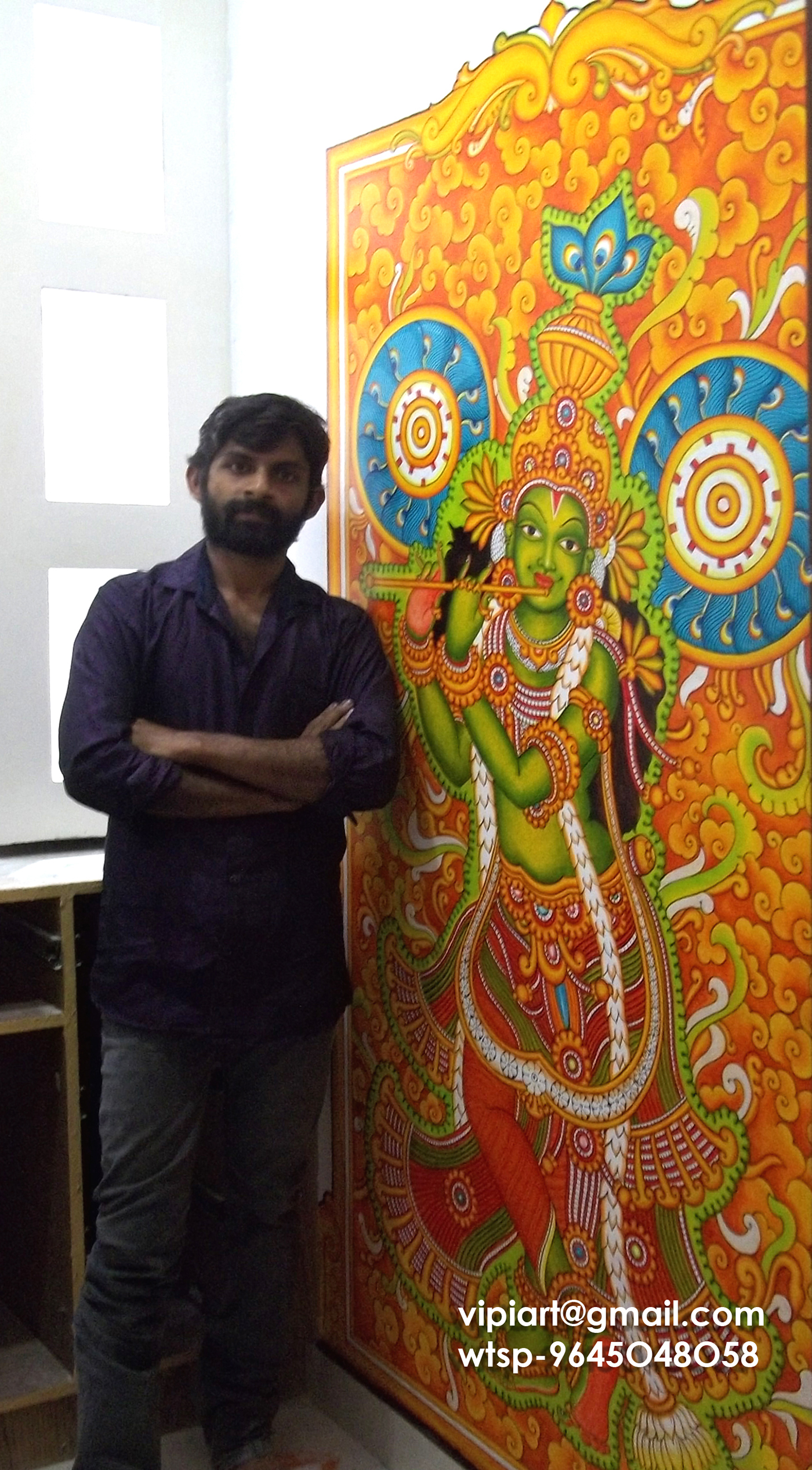 1400x2533 Mural And Oil Paintings By Vipin Iritty On Behance - Mural Painting Pictures