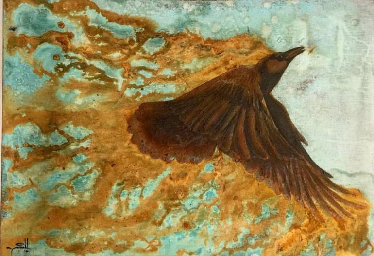 770x526 Saatchi Art Murder Of Crows 3 Painting By Yiull Damaso - Murder Painting