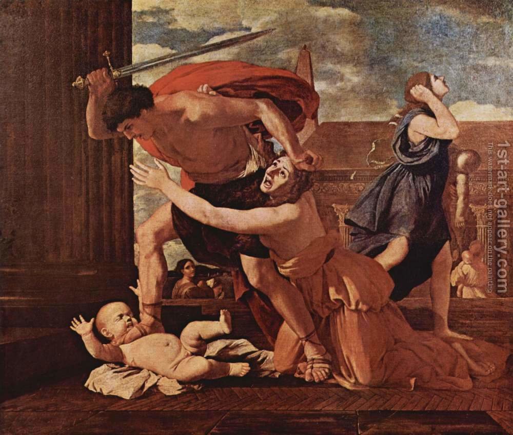 1000x849 Bethlehemitischer Child Murder Nicolas Poussin Reproduction 1st - Murder Painting