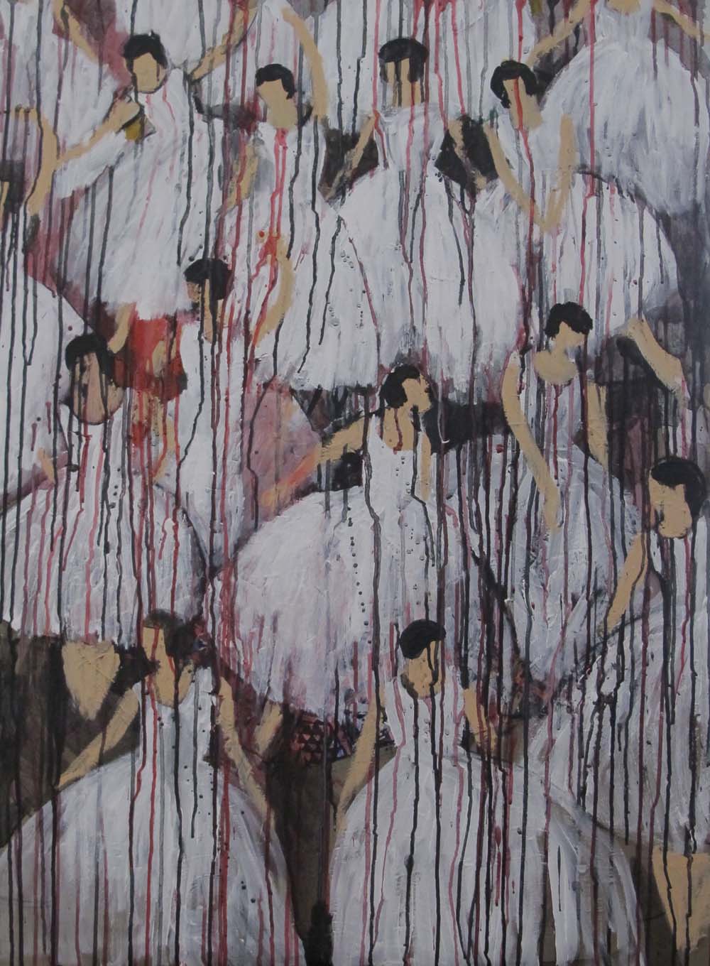 1000x1360 New Paintinga Murder Of Ballerinas Prettygreenbullet - Murder Painting