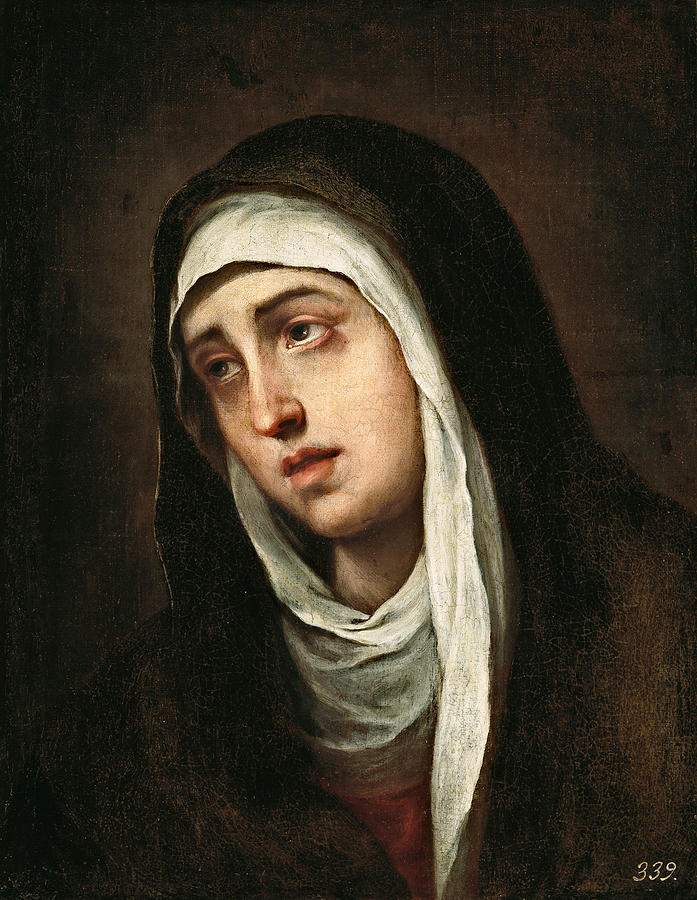 697x900 La Dolorosa Painting By Bartolome Esteban Murillo - Murillo Painting