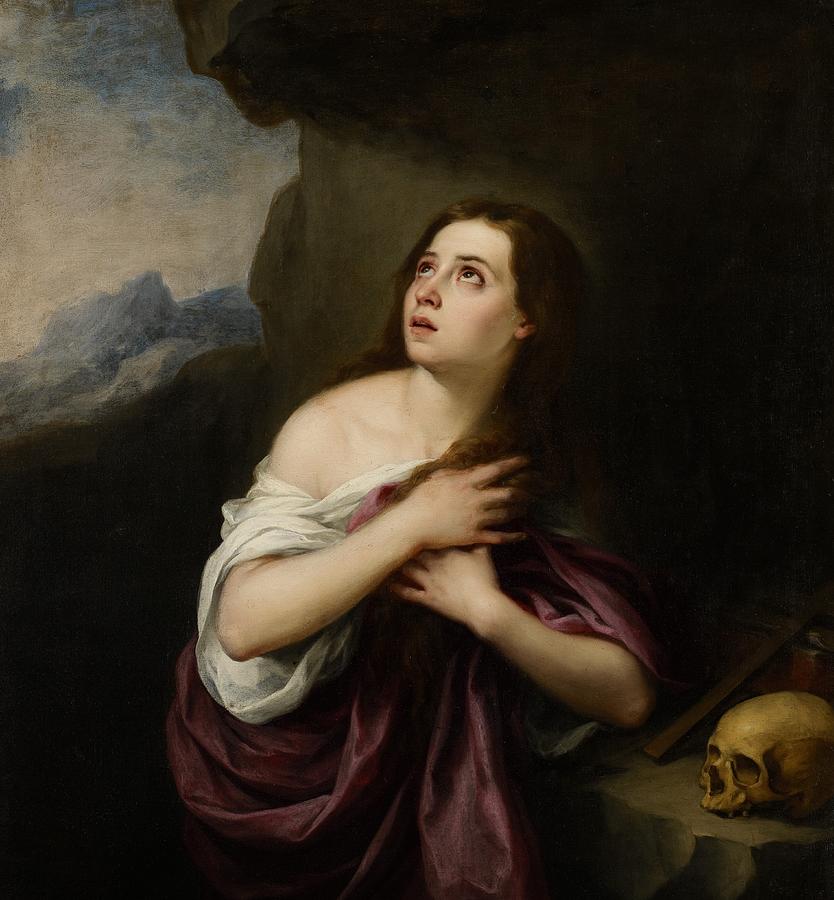 834x900 Penitent Magdelene Painting By Bartolome Esteban Murillo - Murillo Painting