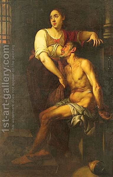 383x600 Roman Charity (After) Murillo, Bartolome Esteban Reproduction - Murillo Painting
