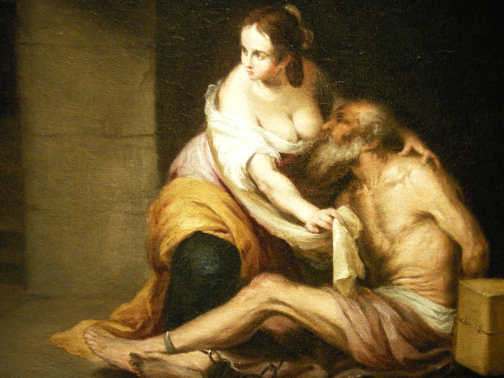 1000x750 Bartolome Esteban Murillo Roman Charity Adam Williams Fine Art - Murillo Painting