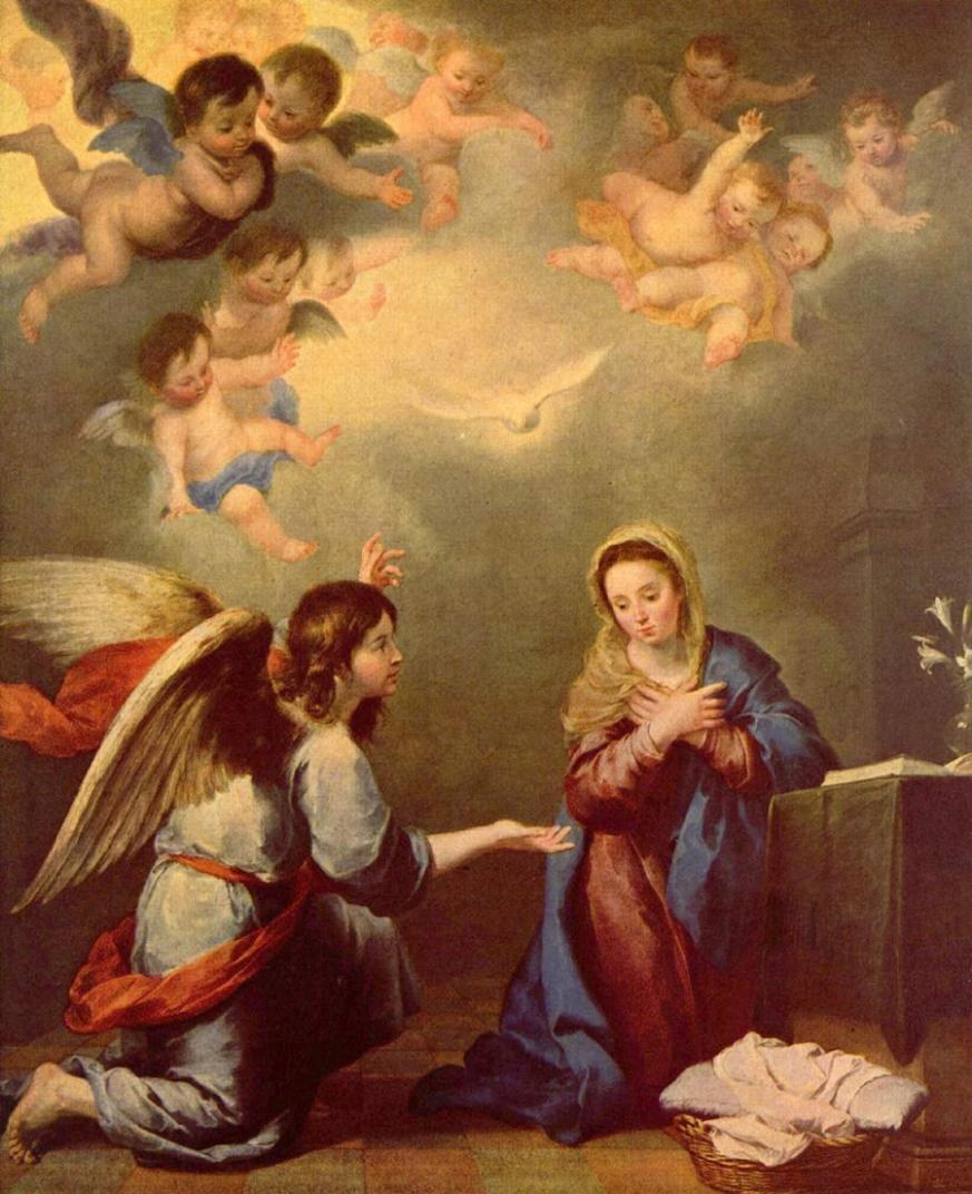 873x1072 Bartolome Esteban Murillo Annunciation Painting Best - Murillo Painting