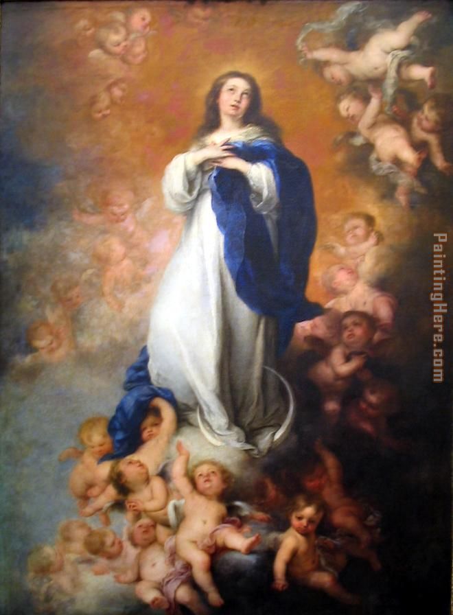 660x896 Bartolome Esteban Murillo Inmaculada De Soult Painting Anysize 50 - Murillo Painting
