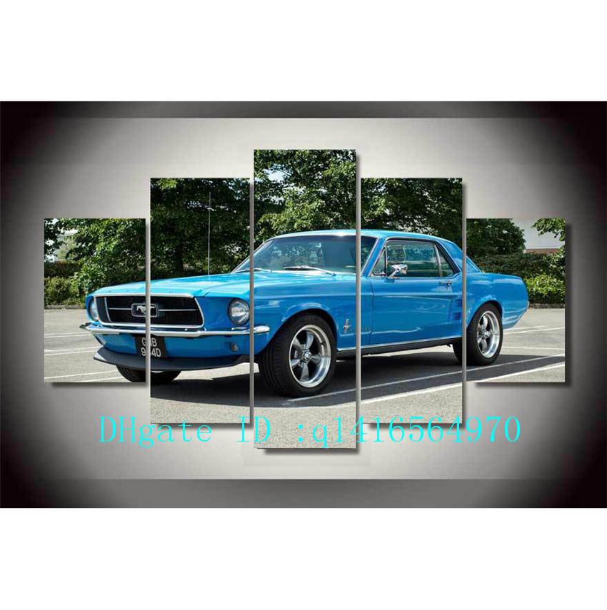 850x855 2018 Ford Mustang Muscle Car,canvas Prints Wall Art Oil Painting - Muscle Car Painting