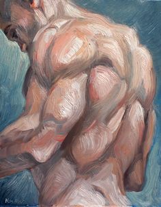 236x302 Muscle Bear. Men. Beards. Ink. Steel. Bear Imagery - Muscle Man Painting