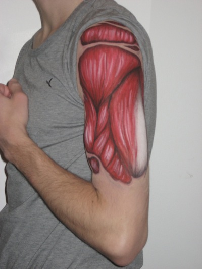 400x533 Muscle Arm Body Painting Foodie In Paris - Muscle Painting