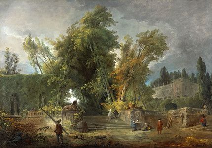 430x300 Hubert Robert, Jardin D'Une Villa Italienne, 1764, Ottawa, - Musee Des Beaux Arts Painting