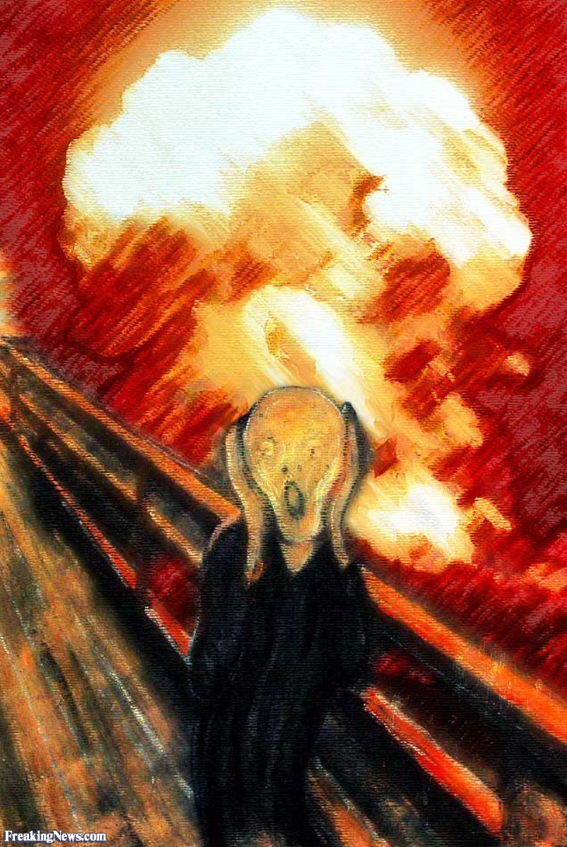 800x1196 Mushroom Cloud In The Scream Painting Pictures - Mushroom Cloud Painting