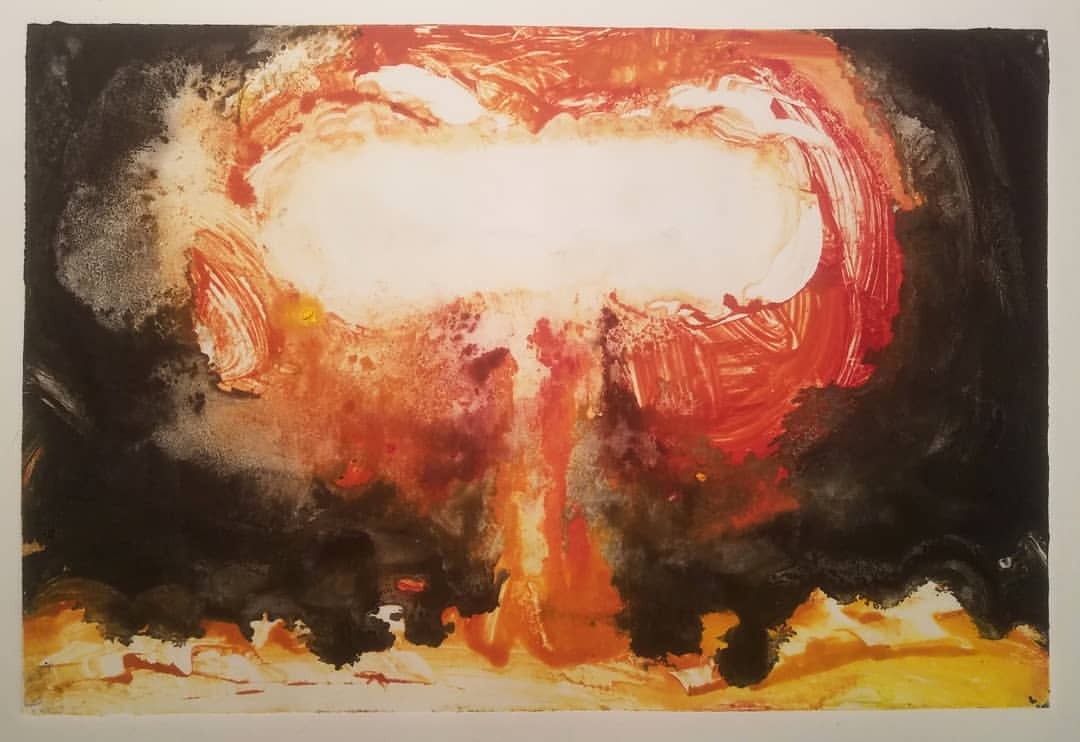 1080x742 Tom Bennett Art - Mushroom Cloud Painting