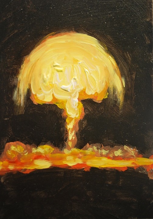 Mushroom Cloud Painting at PaintingValley.com | Explore collection of ...