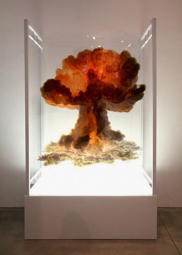600x840 Glass Mushroom Cloud Painting Dolls Amp Sculpture - Mushroom Cloud Painting