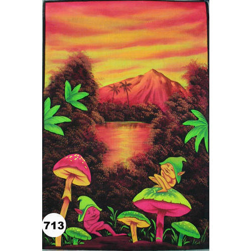 500x500 Mushroom Land Wall Painting - Mushroom Painting