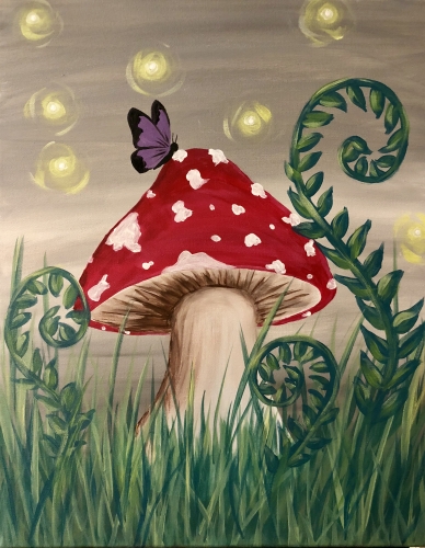 388x500 Dave's Of Milton 62718 Paint Nite Event - Mushroom Painting