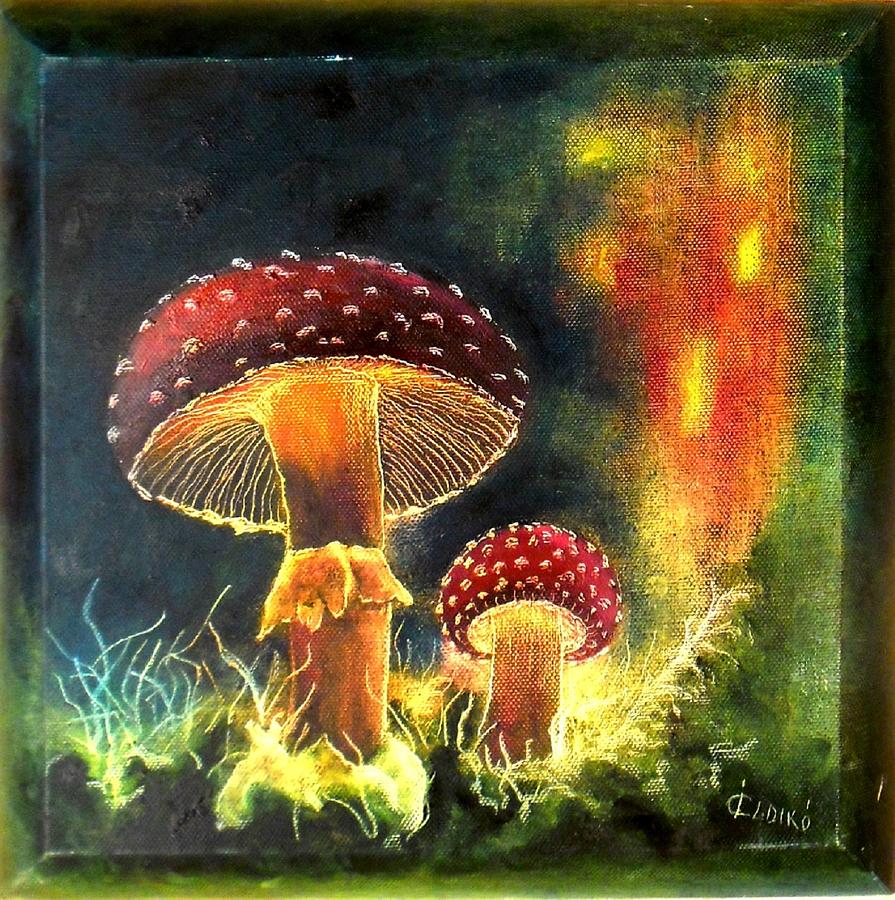 Mushroom Painting at PaintingValley.com | Explore collection of ...