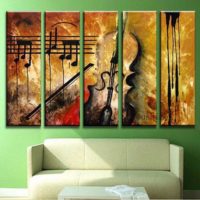 700x700 Hand Painted Music Paintings For Living Room Decor Wall Art - Music Abstract Painting