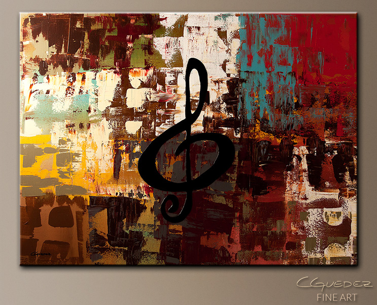743x600 Modern Music Abstract Art Painting - Music Abstract Painting