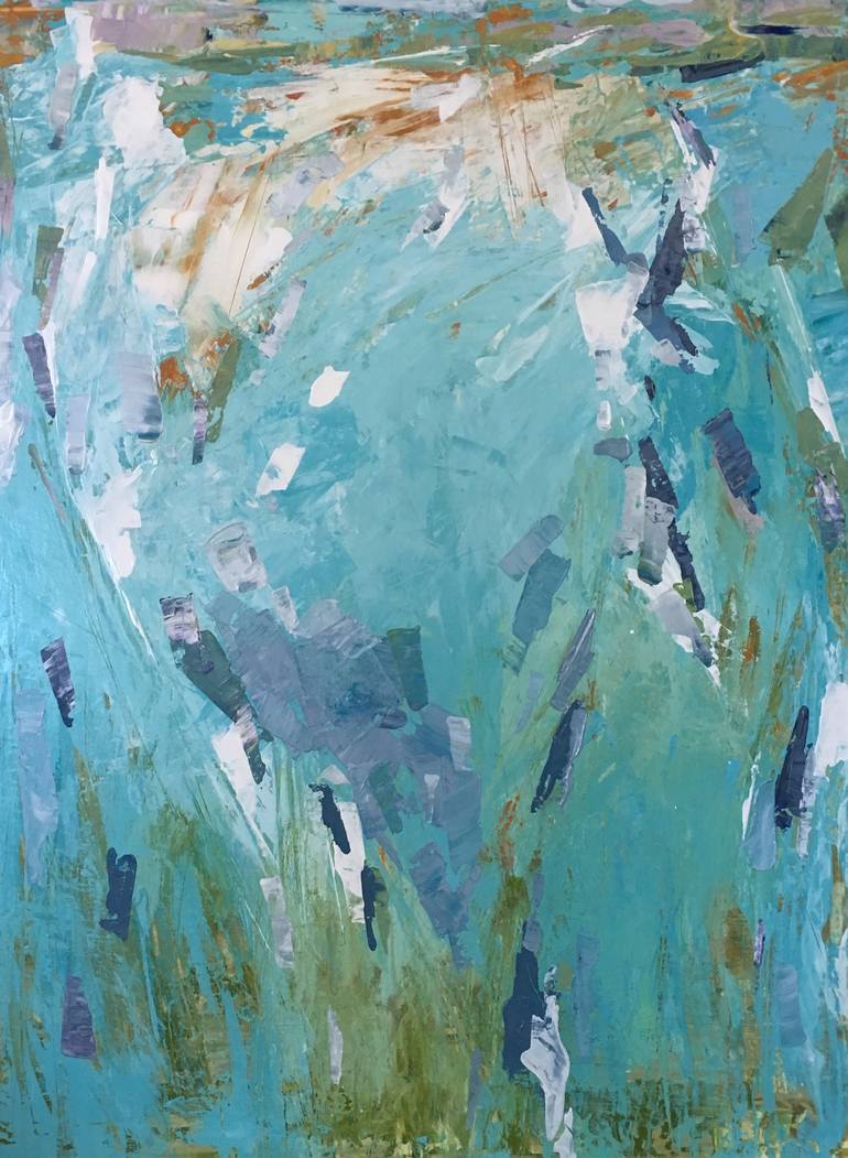 770x1051 Saatchi Art Beach Music Abstract Painting By Karri Allrich - Music Abstract Painting