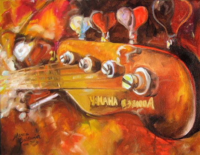 650x506 Yamaha Music Abstract By Marcia Baldwin - Music Abstract Painting