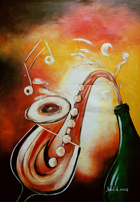 459x659 Buy Magical Notes By Community Artists Group@ Rs. 3590. Code - Music Note Painting