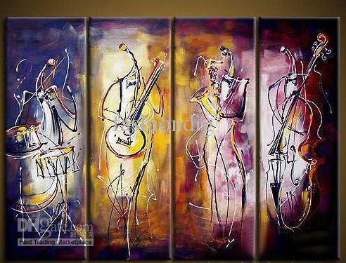 492x375 2018 Oil Painting Music Instrument Huge Live Concert Abstract High - Music Oil Painting