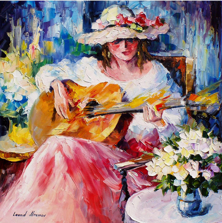 895x900 Acoustic Music - Music Oil Painting
