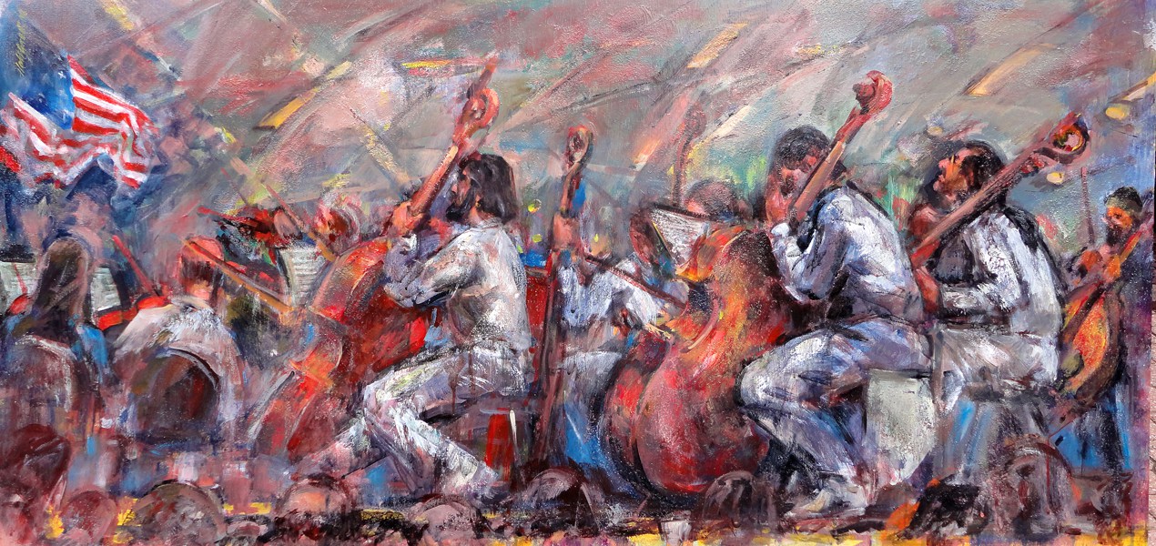 1270x600 American Tribute - Music Oil Painting