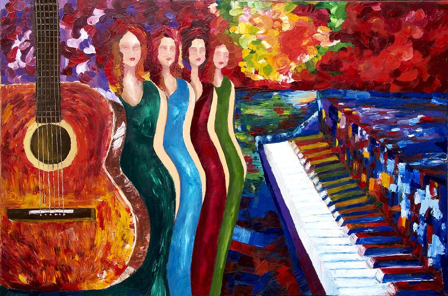 900x595 Color Of Music Painting By Yelena Rubin - Music Painting