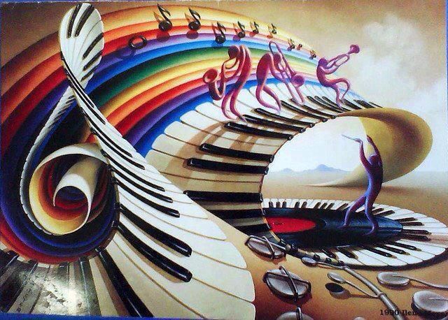 640x458 Music Art Image Group - Musical Painting