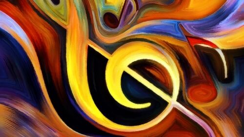 500x280 Musical Art Friday's Tough Daily Jigsaw Puzzle - Musical Painting