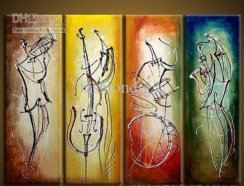 493x377 2018 Oil Painting Musical Instrument Huge Modern Abstract High - Musical Painting