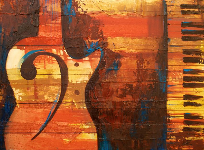 850x626 Bethany Cannon Art Studios Electric Musical My Own Artwork - Musical Painting