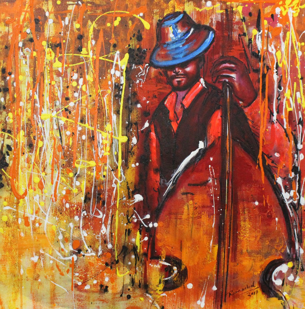 1265x1280 Buy Musical Art 16 Handmade Painting By Ram Achal. Code - Musical Painting