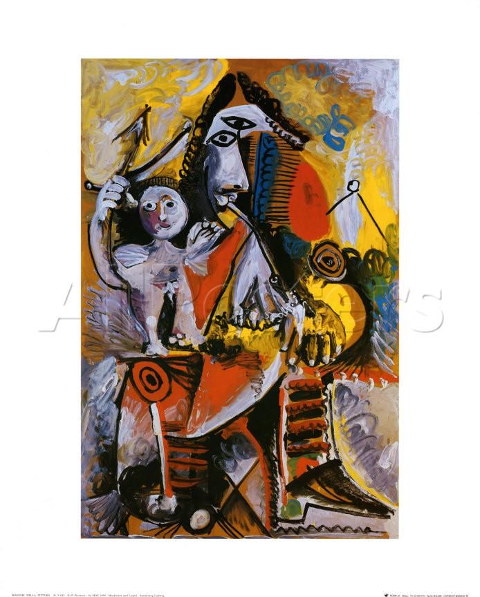 694x864 2018 Wall Art Abstract,musketeer And Cupid, C.,pablo Picasso - Musketeer Painting