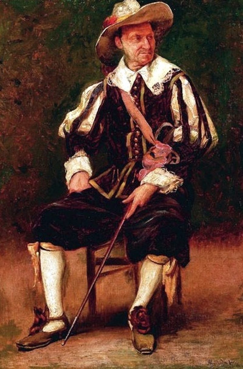 800x1213 Musketeer Painting Jose Ferraz De Almeida Junior Oil Paintings - Musketeer Painting