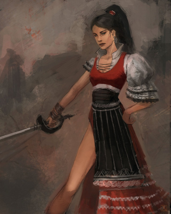 560x700 How To Draw Musketeer - Musketeer Painting