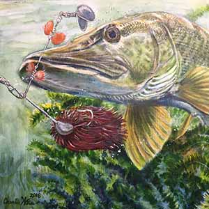 300x300 Charles Weiss Art - Musky Painting