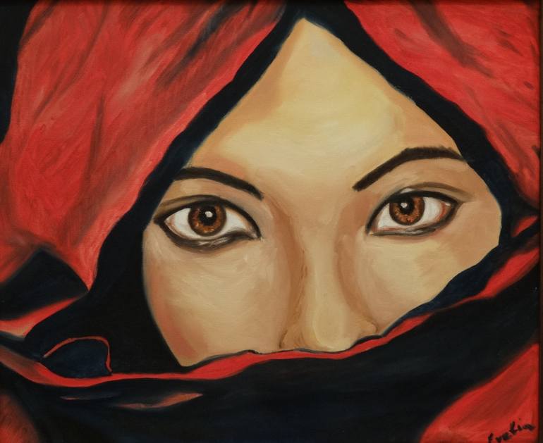 770x629 Saatchi Art La Mora The Muslim Woman Painting By Evelia - Muslim Painting