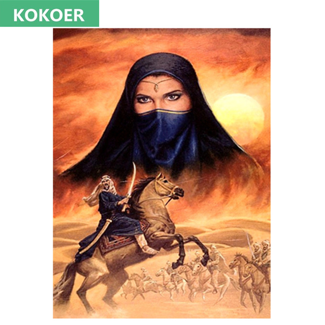 640x640 Kokoer Full,diamond Embroidery,muslim Women Knight Sunlight 5d - Muslim Painting