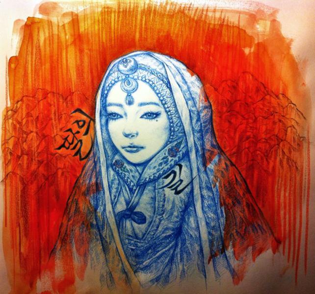 642x600 Korean Traditional Costumes Cover Me More As A Muslim Woman Imow - Muslim Woman Painting