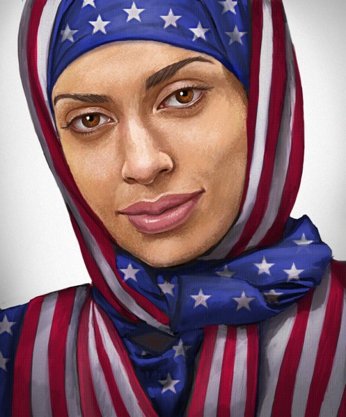 497x600 Muslim Woman By Zachary Goodson - Muslim Woman Painting