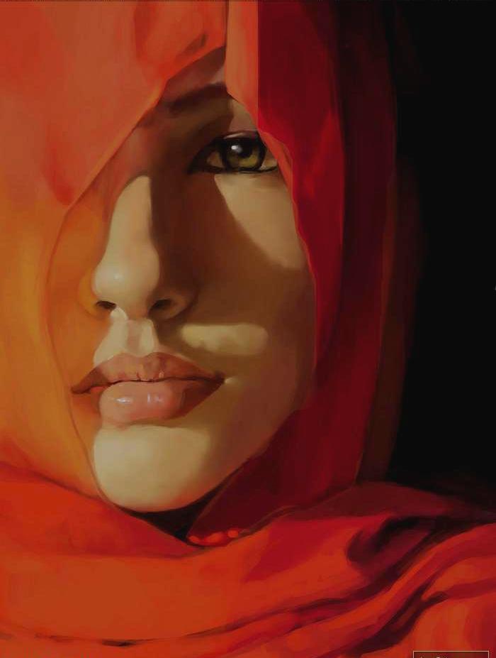 700x927 Art Meets Fashion Islamic Fashion Design Council - Muslim Woman Painting