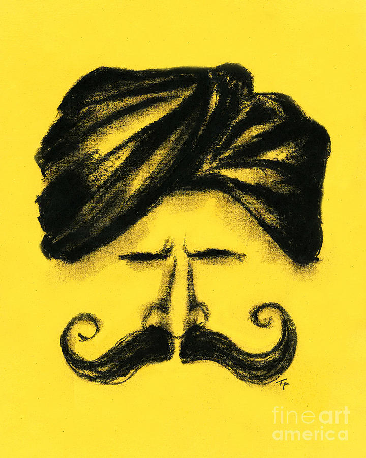 720x900 Man With Mustache - Mustache Painting