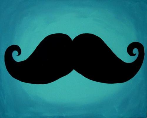 500x400 Le Curl Moustache Original Painting - Mustache Painting