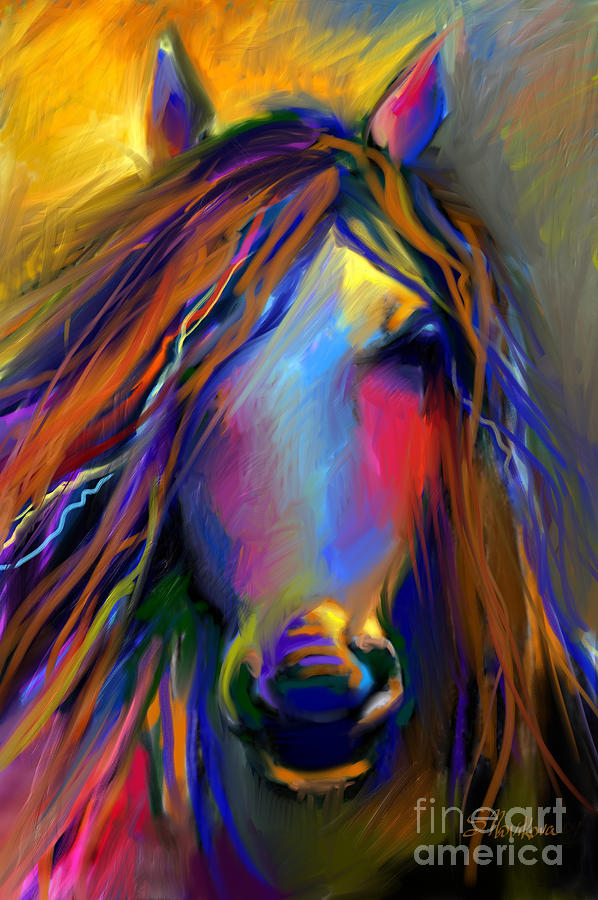 598x900 Mustang Horse Painting Painting By Svetlana Novikova - Mustang Horse Painting