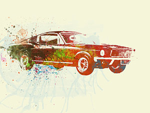 300x225 Ford Mustang Paintings Fine Art America - Mustang Painting