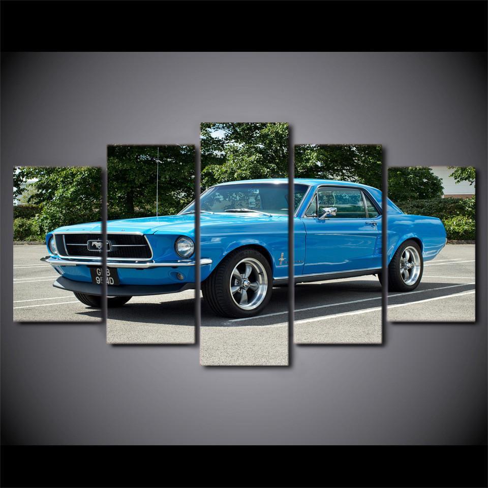 960x960 Hd Printed Ford Mustang Muscle Car Wall Canvas Painting - Mustang Painting