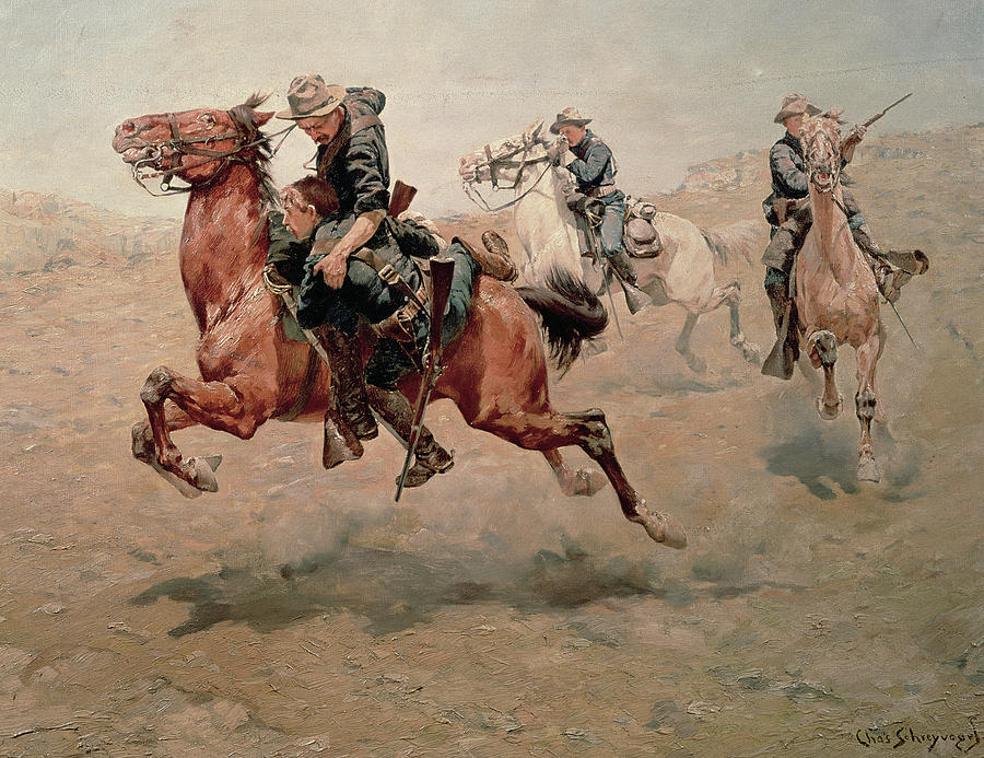 900x693 My Bunkie, 1899 Painting By Charles Schreyvogel - My Bunkie Painting